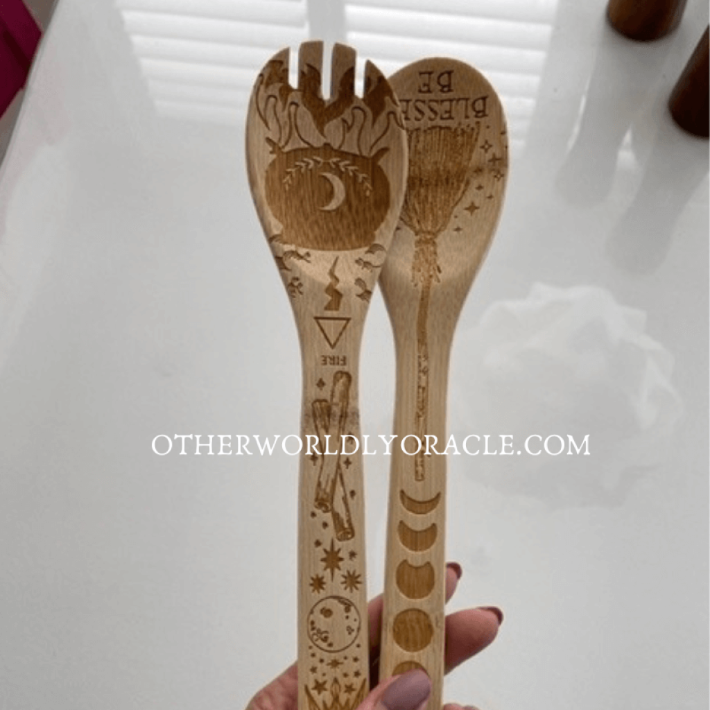 Kitchen spoons make great witchy gifts.