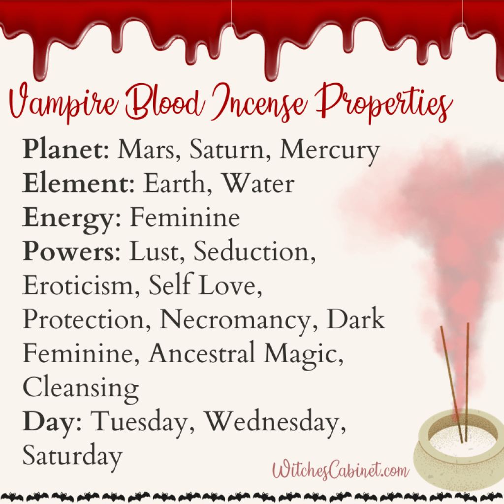 Vampire blood incense magic properties